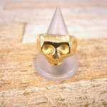 USED ITEM・FLASH POINT JIM SKULL RING GOLD SIZE:#14