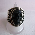 USED ITEM・Lee Downey  Skull Ring-JET  size:#15【太田店】