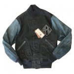 USED ITEM・RRL RALPH LAUREN Indigo Leather Varsity Jacket  size:XS【太田店】