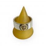 USED ITEM・TADY &KING  ロングホーンメタル平打ちリング size:#17.5【太田店】